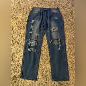 Women’s size large distressed jeans